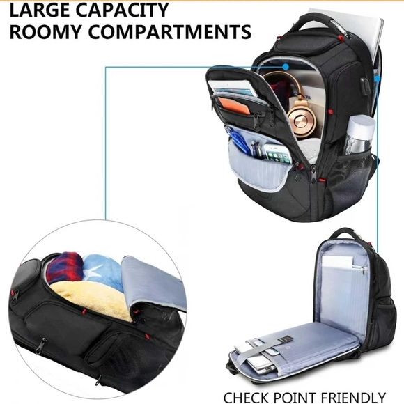 Black Water Repellent Backpack